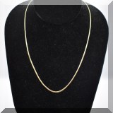 J035. 14K yellow gold serpentine chain 18” - $110
